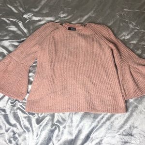 Pink bell sleeve sweater